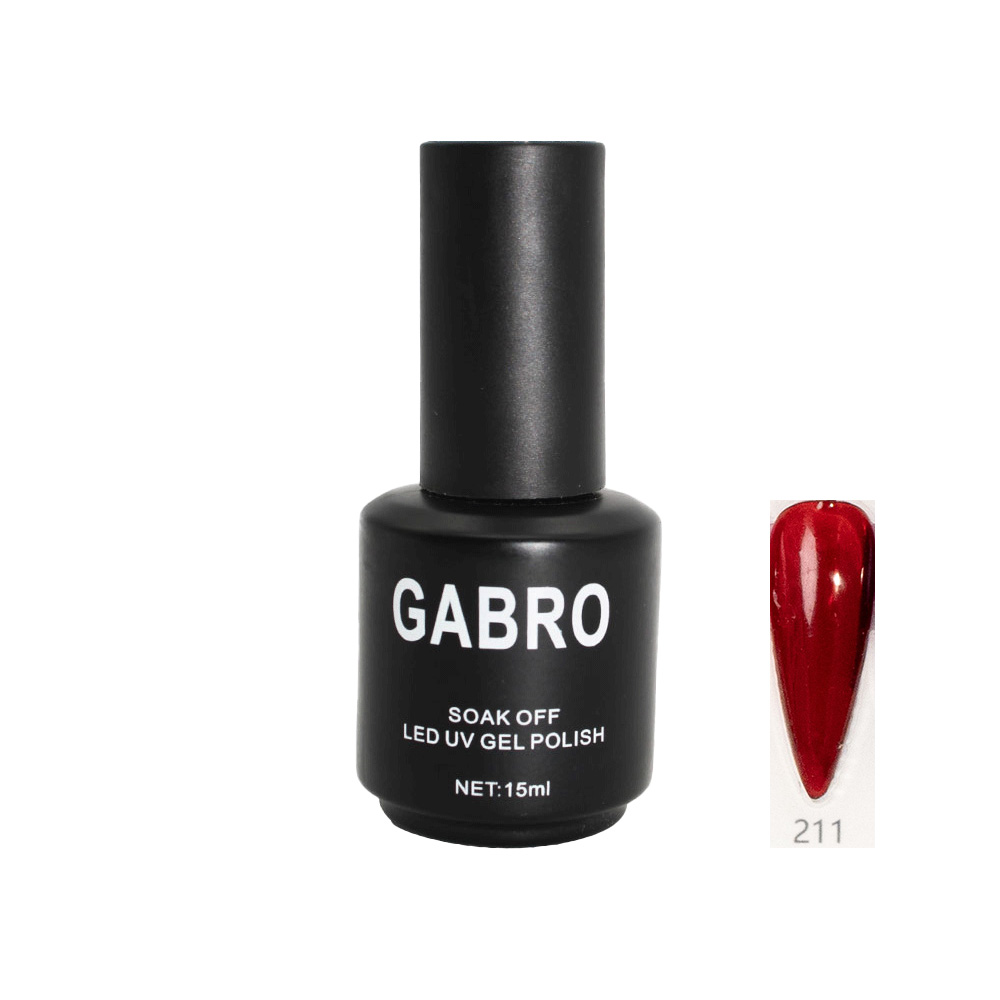 ژل لاک 15 میل گابرو کد 211 آبنباتی GABRO | ایران الیزا