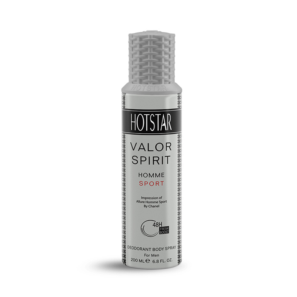 اسپری دئودورانت هات استار Valor Spirit مردانه